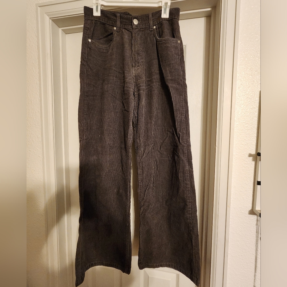 Refuge Dark Gray Corduroy Pants